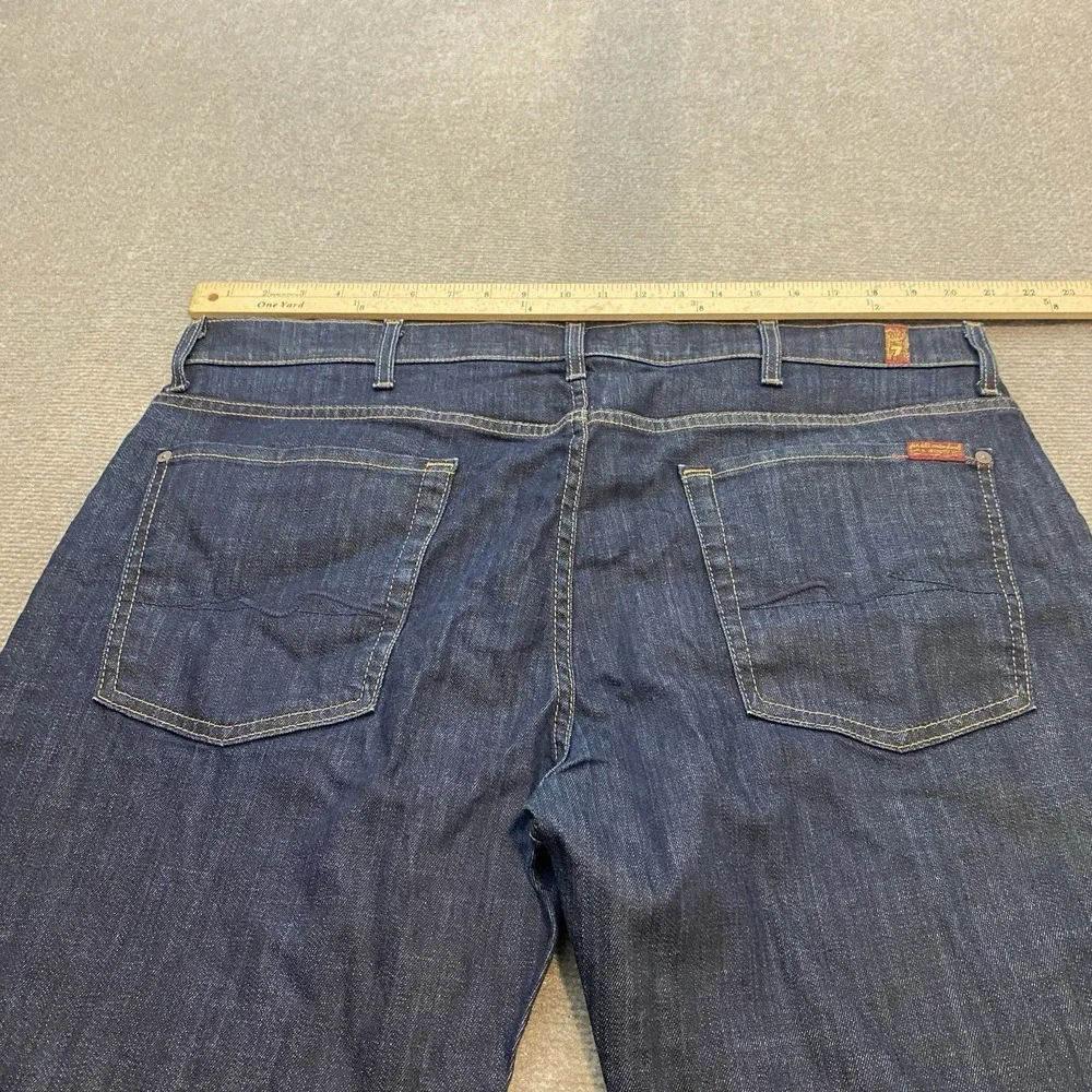 7‎ For All Mankind Austyn Jeans Men 40x30 Y2K Baggy Button Fly Wide Leg USA